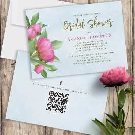 Invitación Código QR para pueblos con elegancia botánica flor