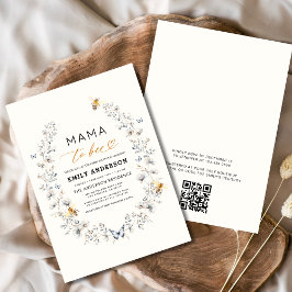Invitación Código QR para que mamá admita Baby Shower