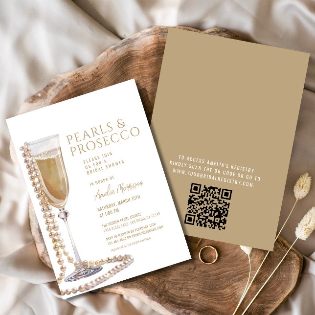 Invitación Código QR Perlas y Prosecco Despedida de Soltera (Subido por el creador)