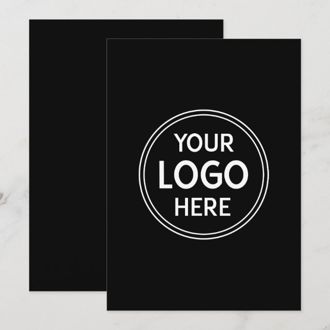 Invitación Código QR personalizado, moderno, elegante, monocr (Anverso / Reverso)