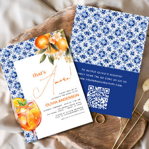 Invitación Código QR que es más espritz Bridal Shower
