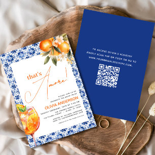 Invitación Código QR que es más espritz Bridal Shower