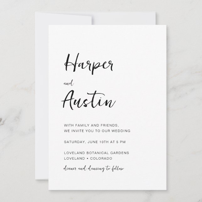 Invitación Código QR Script Boda (Anverso)