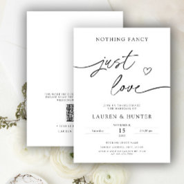 Invitación Código QR Script Nada Lujoso Solo Amor Boda