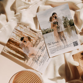 Invitación Código QR Superposición de presupuesto 2 Boda de g