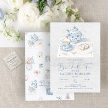 Código QR Té Nupcial Chinoiserie Francés Vintage