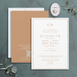 Invitación Código QR Terracotta Classic Script Monograma Boda<br><div class="desc">Su boda es uno de los días más importantes de su vida, así que usted quiere que todo sea perfecto. ¡Eso incluye tus invitaciones! Esta elegante invitación a la boda monograma con guión clásico de terracota QR Code es justo lo que necesita para establecer el tono de su día especial....</div>