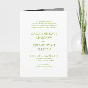 Invitación Código QR verde vibrante y limpio Boda elegante