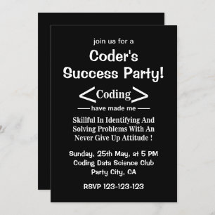 Invitación Coding Programmer Developer Coder