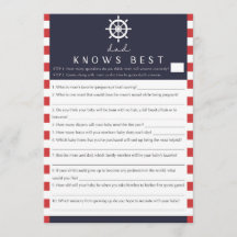 Coed Baby Shower Dad conoce mejor juego náutico