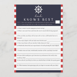 Invitación Coed Baby Shower Dad conoce mejor juego náutico