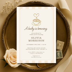 Invitación Coffee Baby está en Infusión Celebración de Baby S