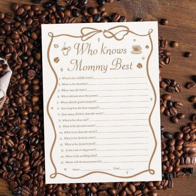 Invitación Coffee Baby Shower que conoce a mi mejor carta de  (Subido por el creador)