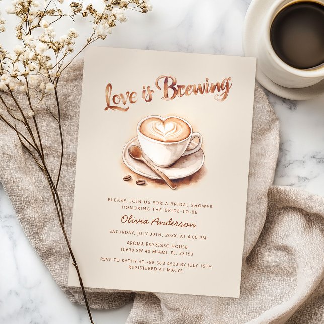 Invitación Coffee Bridal Shower (Subido por el creador)