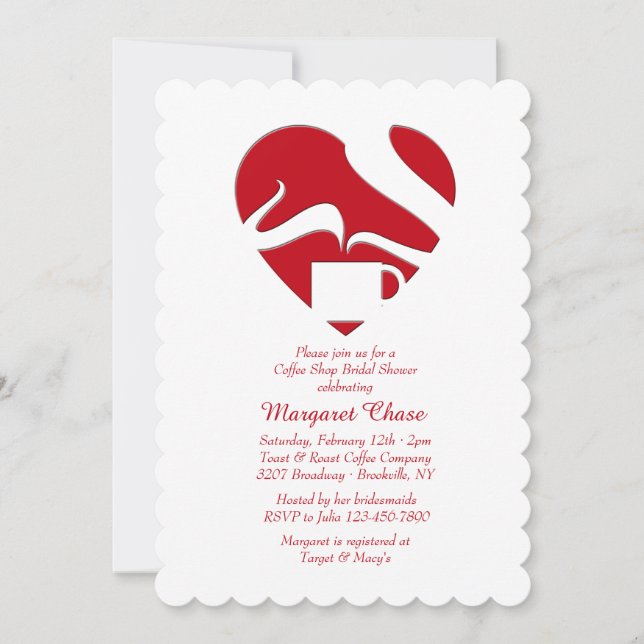 Invitación Coffee Love Invitation (Anverso)