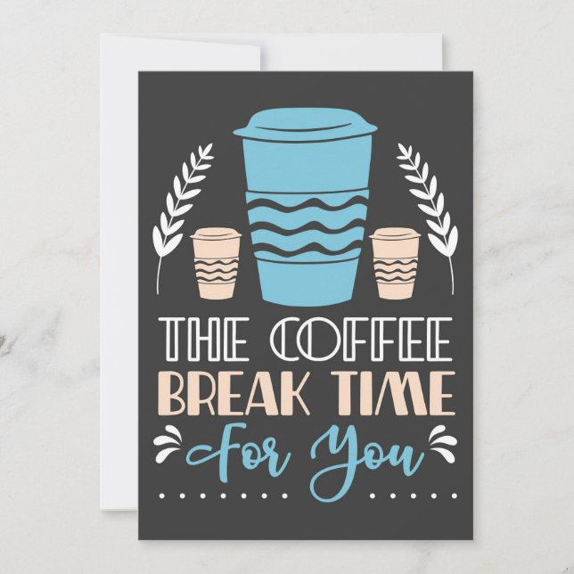 Invitación Coffee Lover The Coffee Break Time (Anverso)