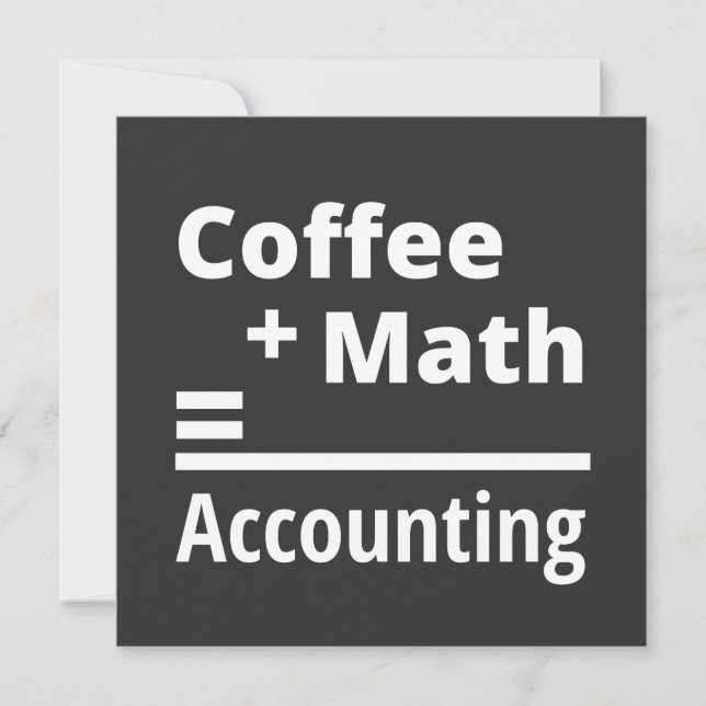 Invitación Coffee + Math = Accounting (Anverso)