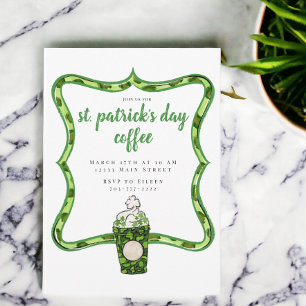 Invitación Coffee St Patrick's Day Fiesta