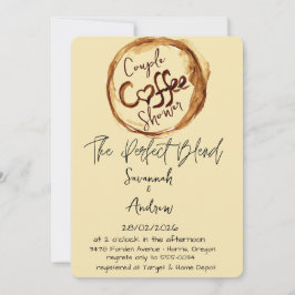 Invitación Coffee Themed Couple Shower Invitation