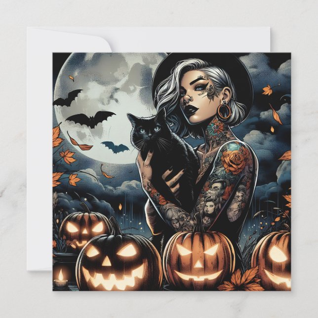 Invitación Coge una habitación | Fiesta de Halloween con tema (Anverso)