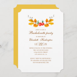 Invitación Coger una despedida de soltera. Boda de otoño de a