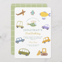 Cohete Pastel Car Truck Plane Rocket First Birday
