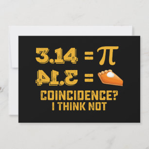 Invitación Coincidencia Creo Que No Pie Pi Day Math