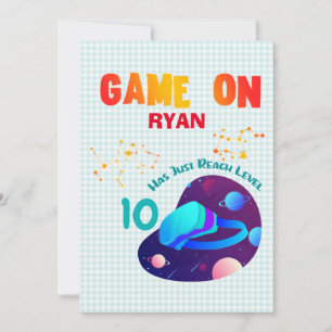 Invitación Coincidencia de grupo de Fiestas VR Birthday Boy G