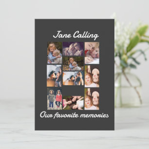 Invitación Colage de fotos personalizado de amigos modernos 1