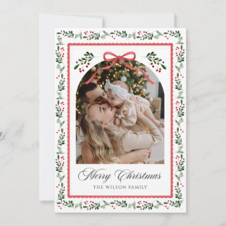 Invitación Colaje de fotos con lazo floral de acuarela de Nav