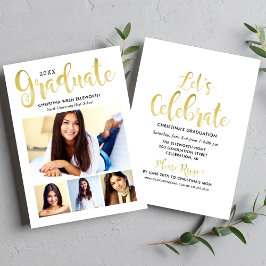 Invitación Colaje de Fotos de Graduación Fiesta 2026 con Guió