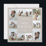 Invitación Colaje de fotos minimalista moderno elegante taupe<br><div class="desc">Colaje de fotos personalizado simple y limpio,  beige taupe natural,  elegante y moderno con guión de la mejor Mamá del mundo para el día de la madre.</div>
