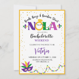 INVITACIÓN COLCHAS, BOOZE Y BOURBON STREET NOLA BACHELORETTE