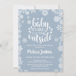 Invitación Cold Outside Boy Winter Baby Shower All In One