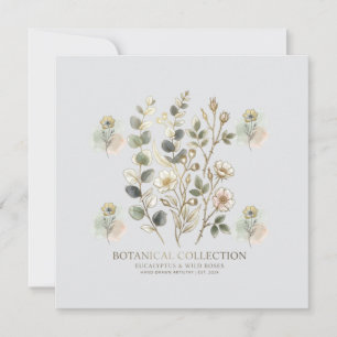 Invitación Colección Botánica Etérea de Oro y Salvia