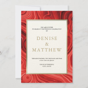 Invitación Colección de Ágata Poinciana Roja