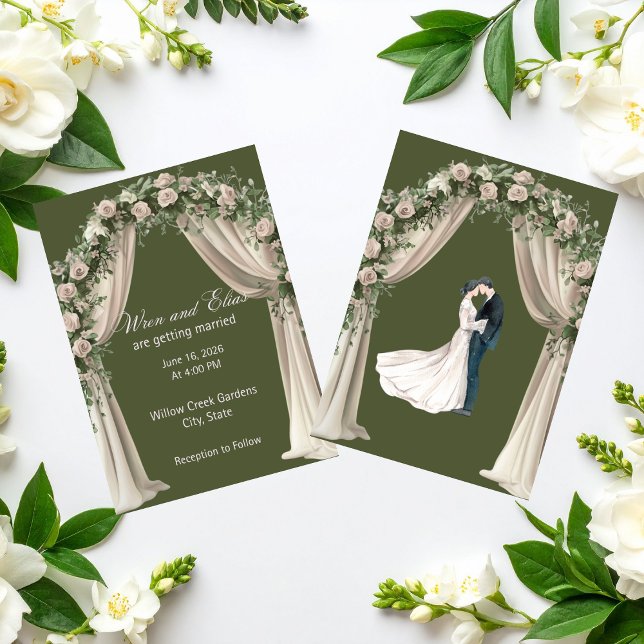 Invitación Colección de Boda Bohemia Elegante (Bohemian Elegance Wedding Invitation)