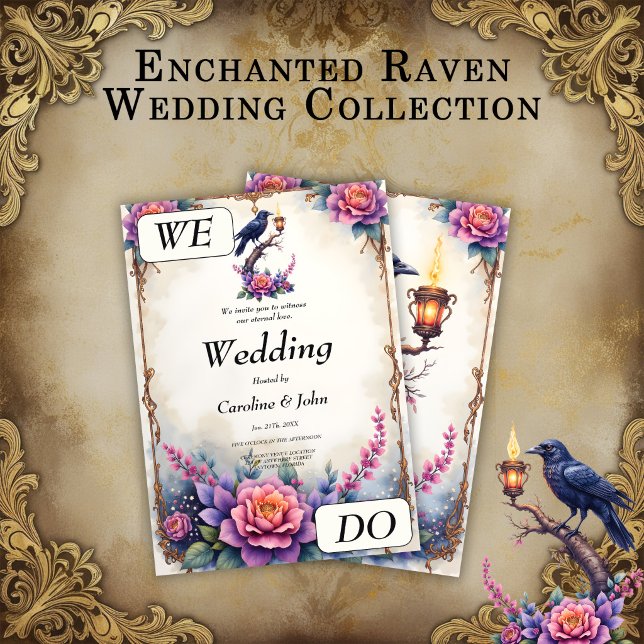 Invitación Colección de Boda Cuervo Encantado  (Subido por el creador)