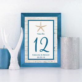 Invitación Colección de Boda de Playa de Madera Blanqueada Es