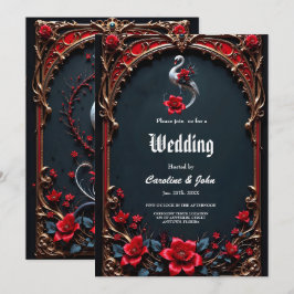 Invitación Colección de Boda del Elegante Cisne Blanco 