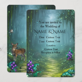 Invitación Colección de Boda Elegancia Bioluminosa