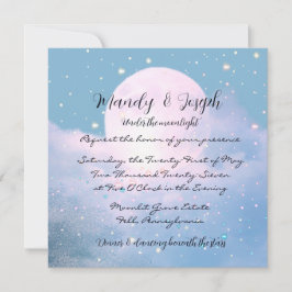 Invitación Colección de bodas atmosféricas Moonlight Shimmer
