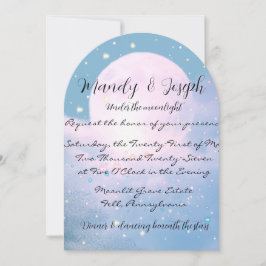 Invitación Colección de bodas atmosféricas Moonlight Shimmer