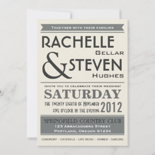 Invitación Colección de Bodas de cartón