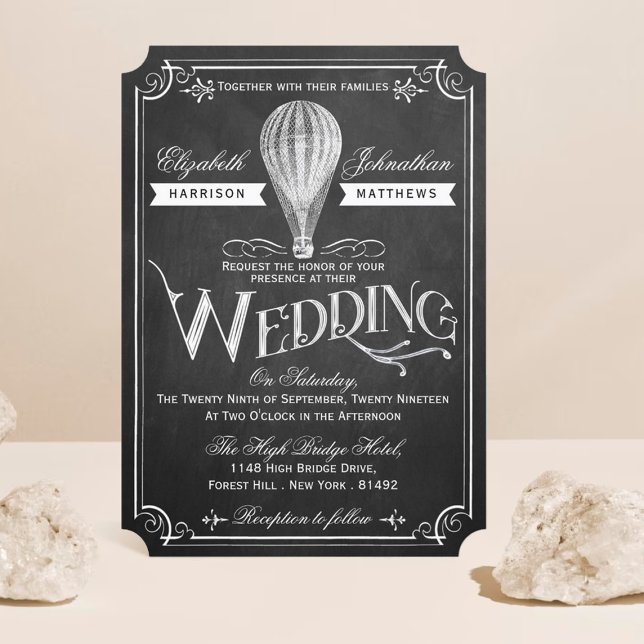 Invitación Colección de Bodas de globos aerostáticos (Subido por el creador)