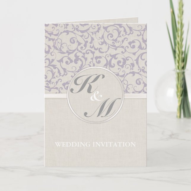 Invitación Colección de Bodas de lavanda SmartElegance (Anverso)