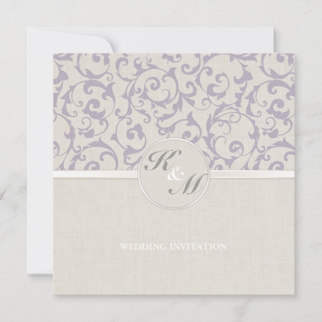Invitación Colección de Bodas de lavanda SmartElegance (Anverso)