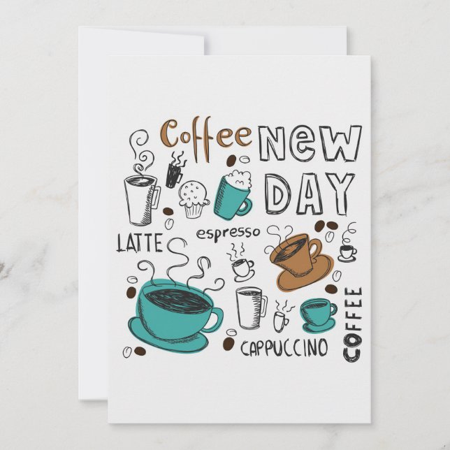 Invitación Colección de café de café de Lover para un nuevo d (Anverso)