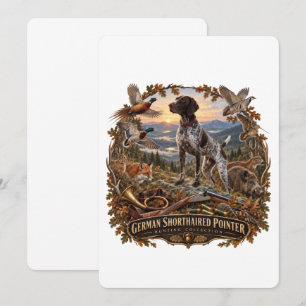 Invitación Colección de caza del Pointer de pelo corto alemán