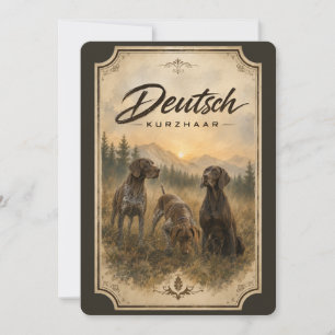 Invitación Colección de caza del Pointer de pelo corto alemán